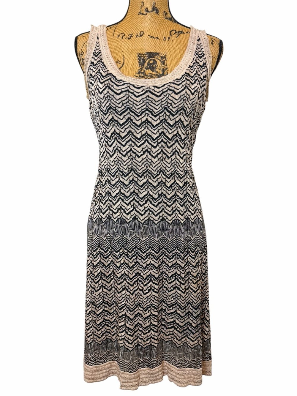 Authentic Missoni Knit Scoop Neck Dress IT 46 US 10 Zigzag Resort Vacation - Picture 2 of 9
